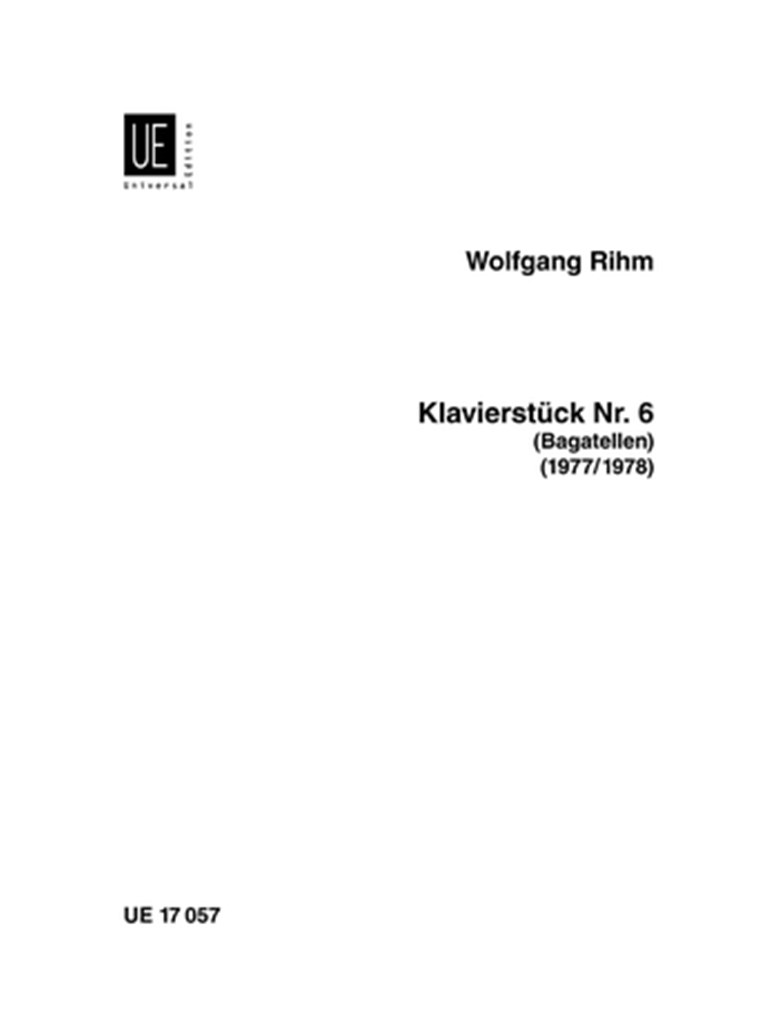 Klavierstuck N. 6